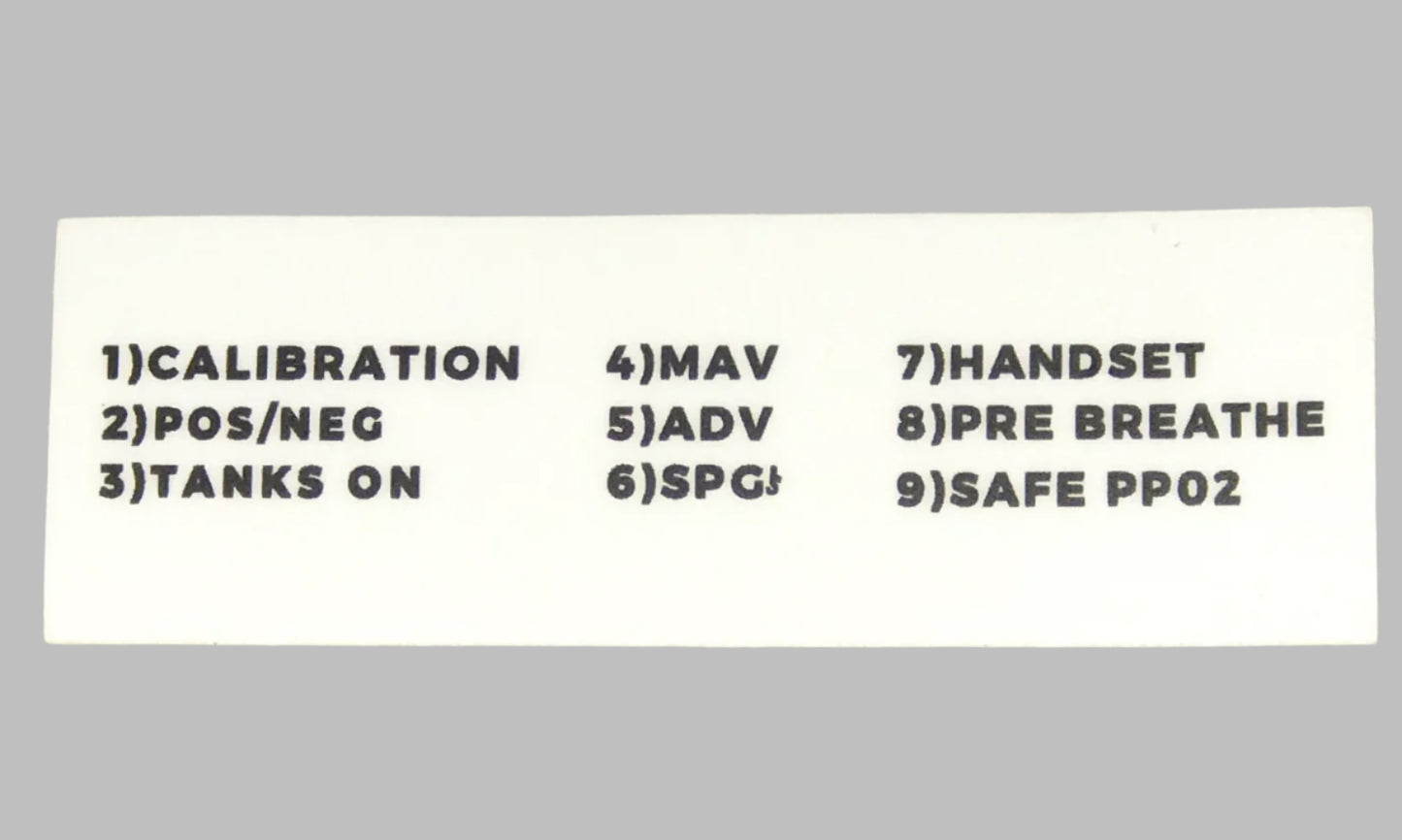Pre Dive Checklist Sticker